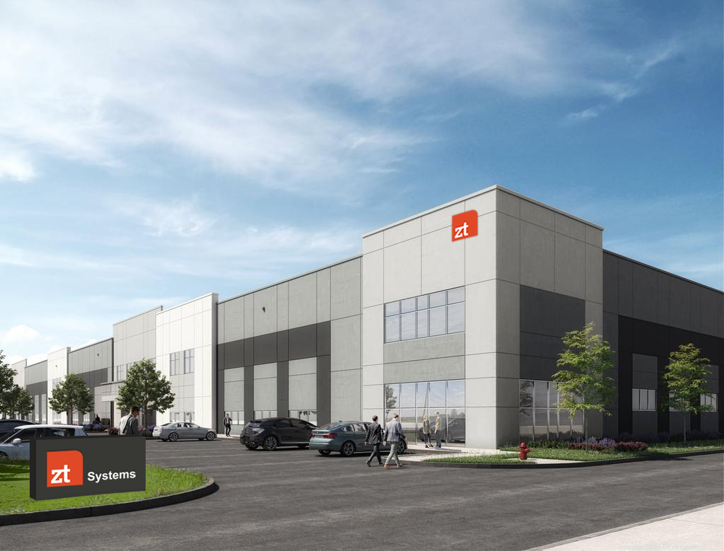 Photo rendering of future ZT Systems Georgetown, TX manufacturing site